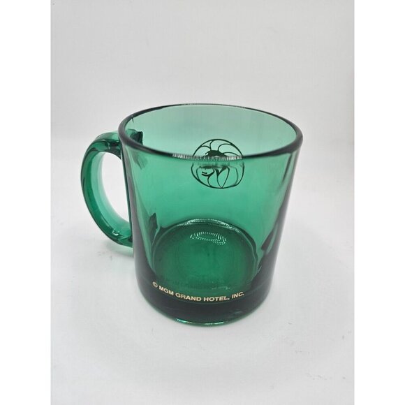 MGM Grand Hotel Green Glass Mug Made in USA - Picture 3 of 6